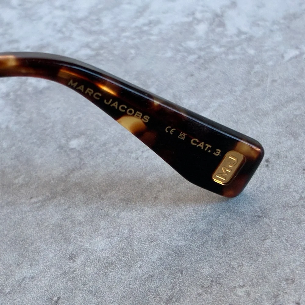 Marc Jacobs MJ 1089/S Tortoise Gold Octagon Sunglasses 58mm CAT 3 w/ Case NWOT